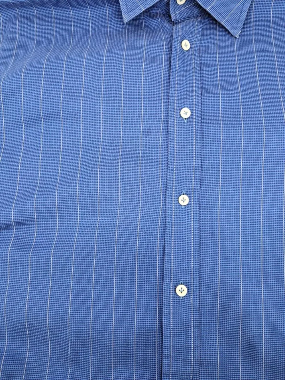 Truzzi Milano Pinstripe Dress Shirt Button‎ Up Old Money Italy Long Sleeve 16/48